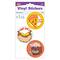 TREND Enterprises® FUN-derful Foods Vinyl Stickers, 3 Per Pack, 6 Packs